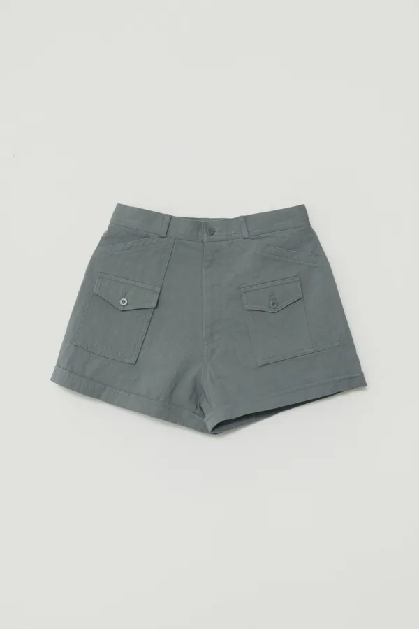 BRIXEL COTTON HALF PANTS_GRAYISH BLUE