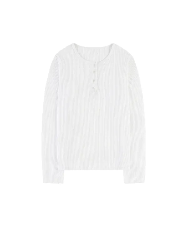 [5/12 예약발송]A3571 에센셜 헨리넥 티셔츠_White