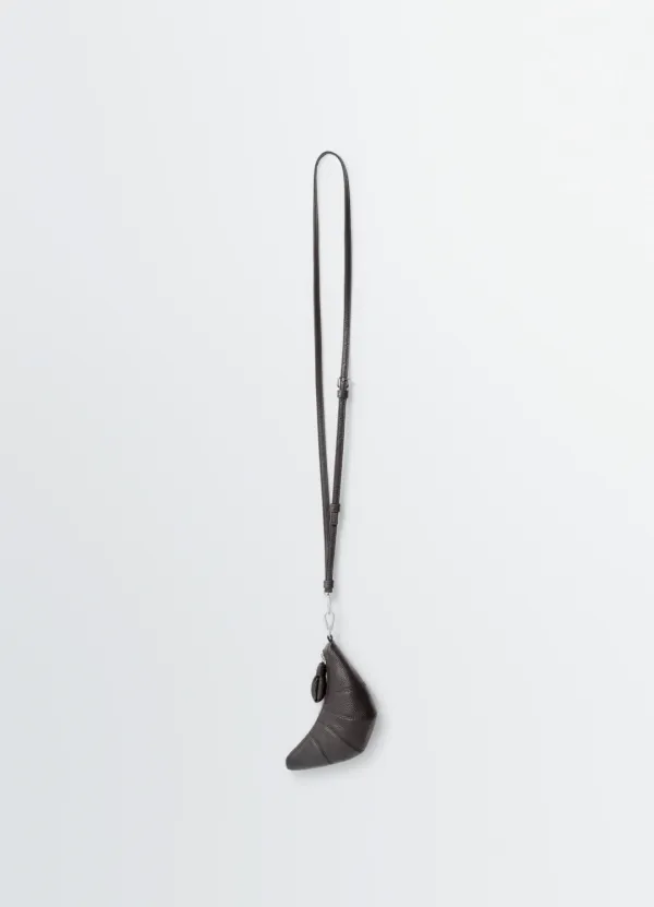 CROSS-BODY CROISSANT COIN PURSE IN LEATHER