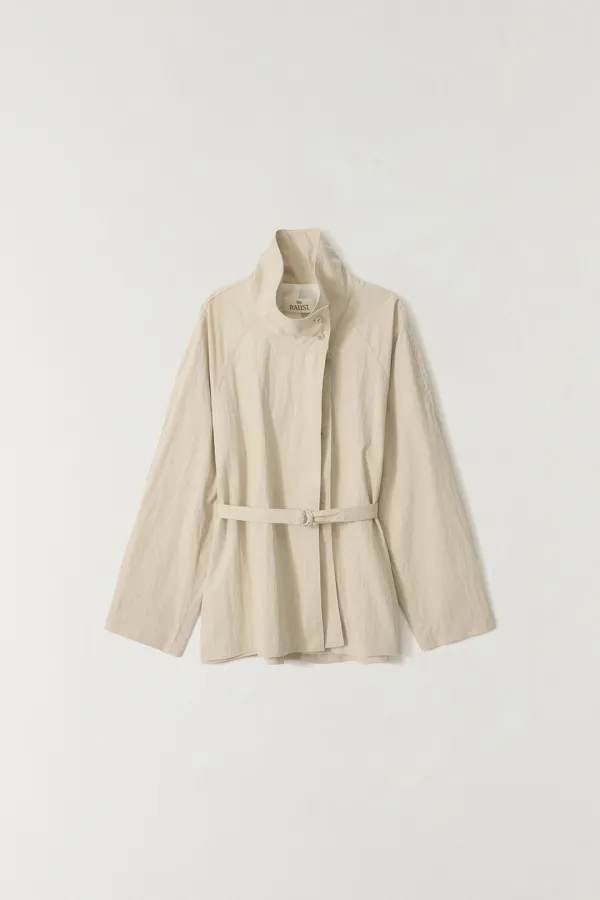 하이넥 하프 트렌치 BEIGE