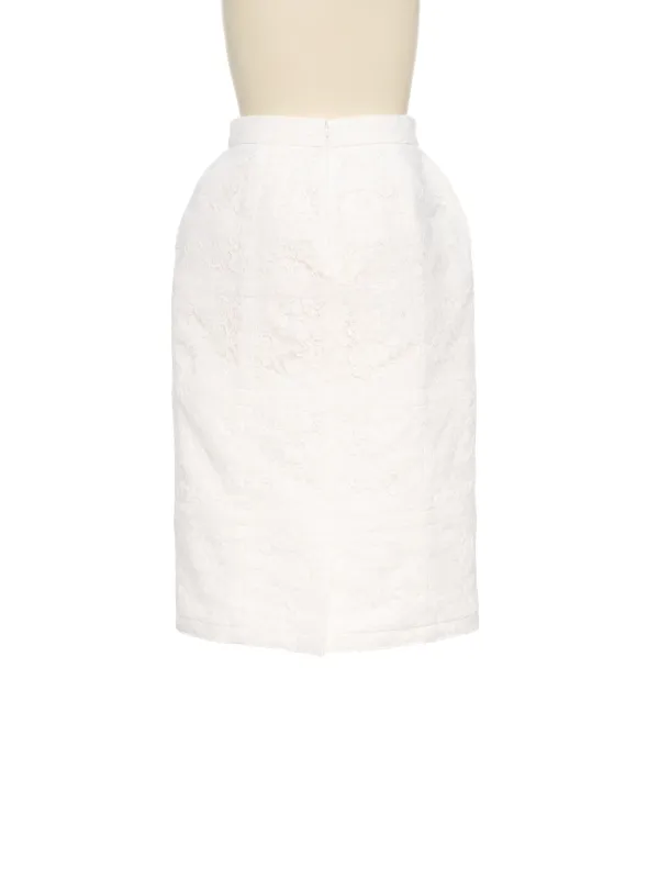 PF25 IVORY VOLUMED WAIST LACE SKIRT