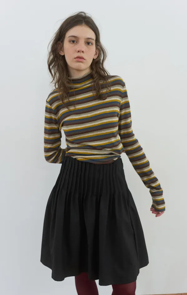435. Sunday Stripe Turtleneck T_Multi