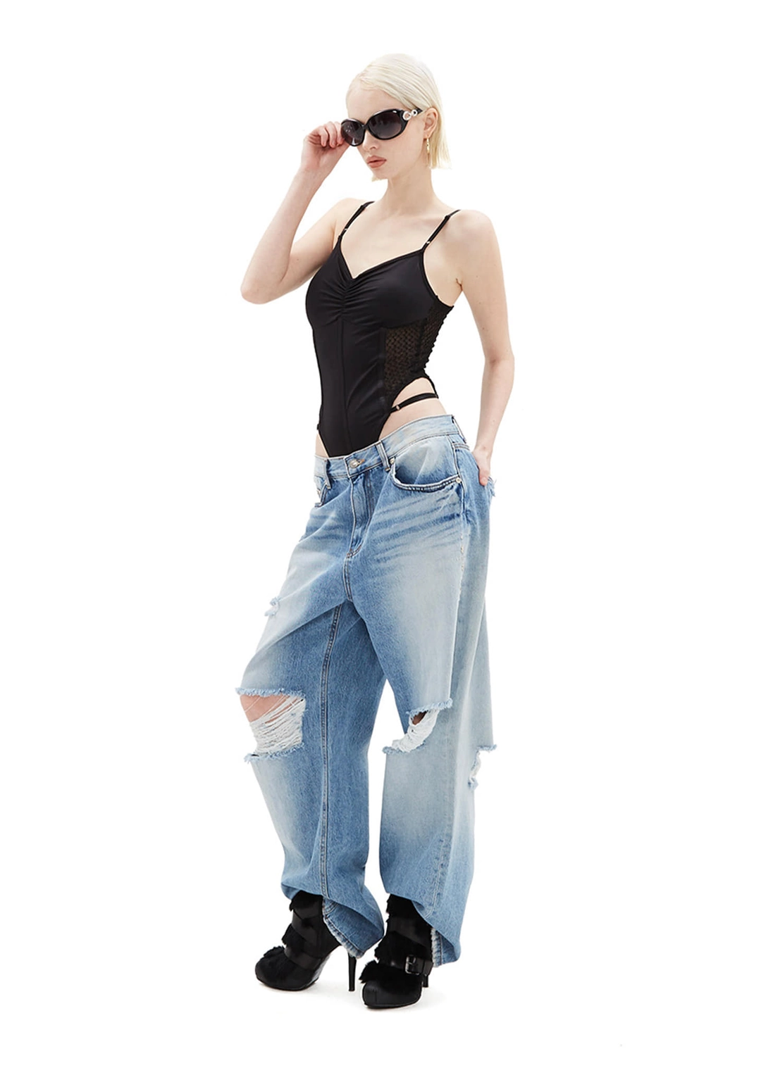 힐다 Onyx Mesh Bodysuit [Black] 상품 이미지 2