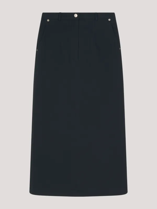 Cotton long skirt_black