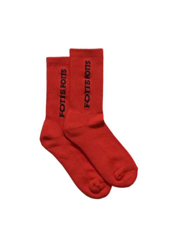 CREW SOCKS / RED 