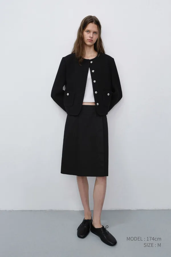 CLASSIC TWEED JACKET BLACK_UDJA6C203BK