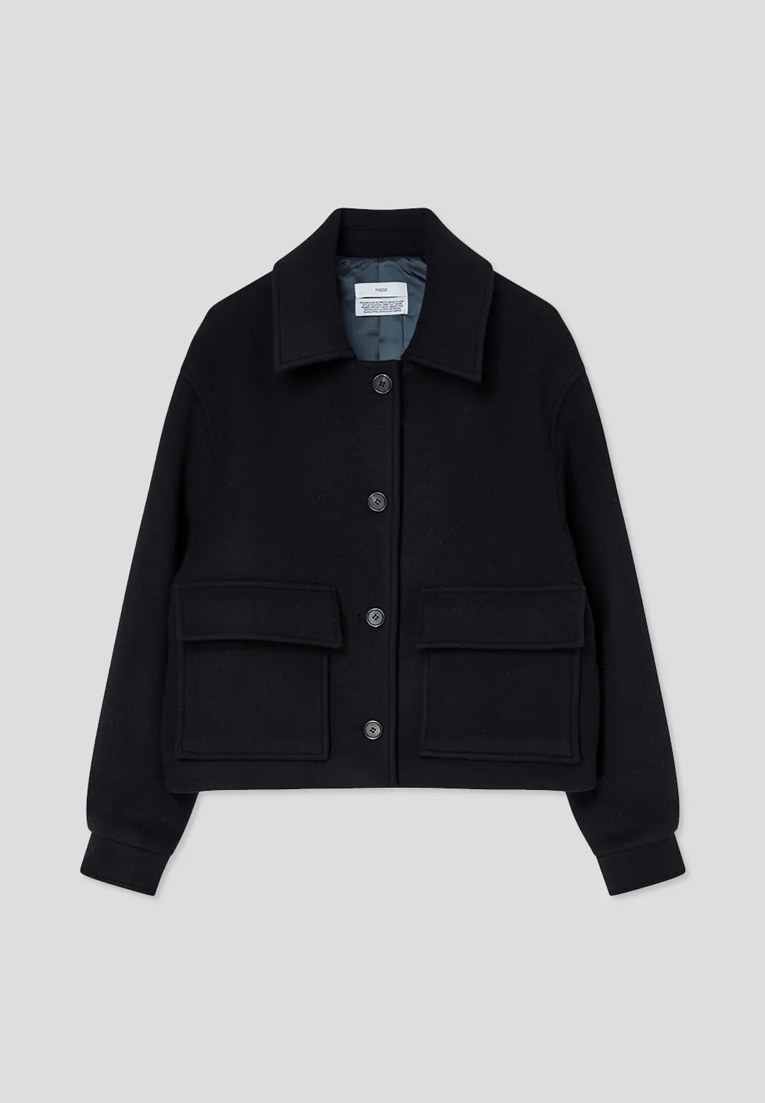 Wool pocket short coat