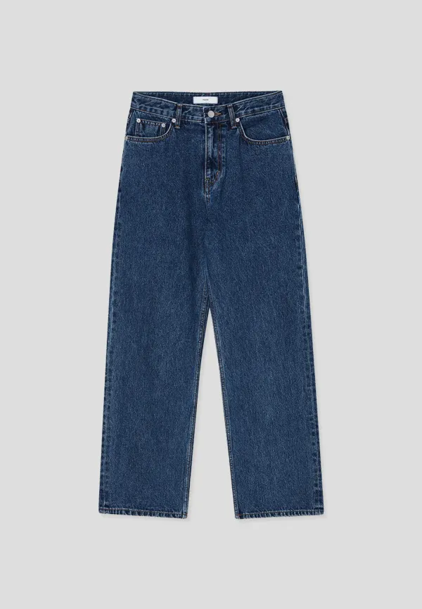 Relaxed wide pants (deep blue)
