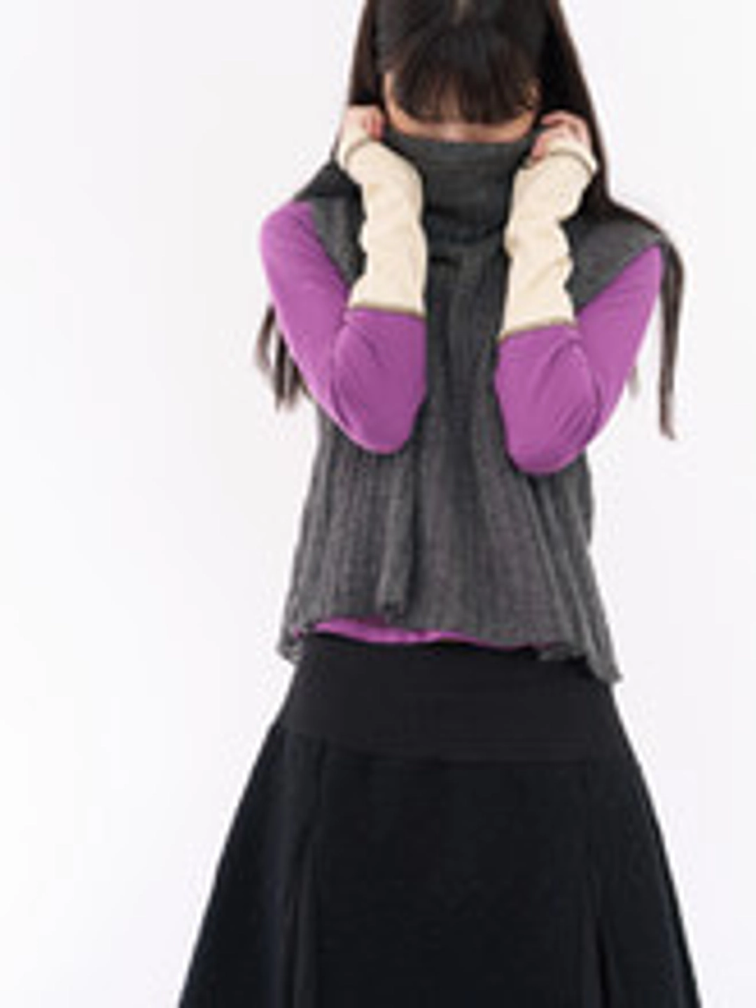 무음 3-way Button Knit Top (Charcoal) 상품 이미지 3
