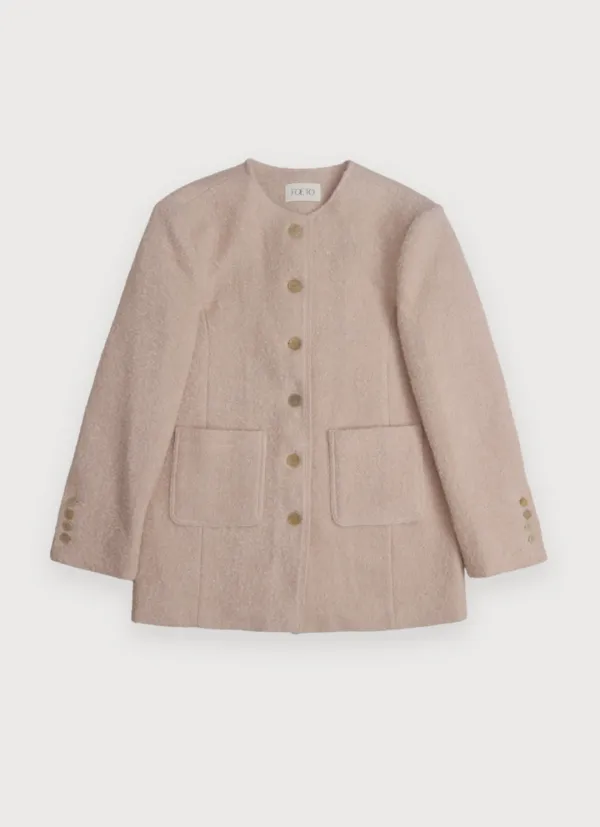 MAGNOLIA OVERFIT TWEED JACKET - PINK