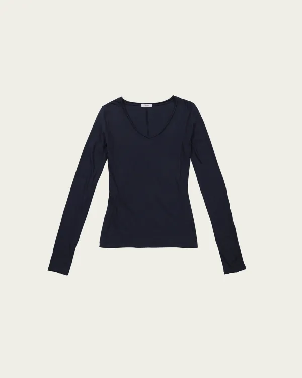 Sena V-neck Tee - Navy