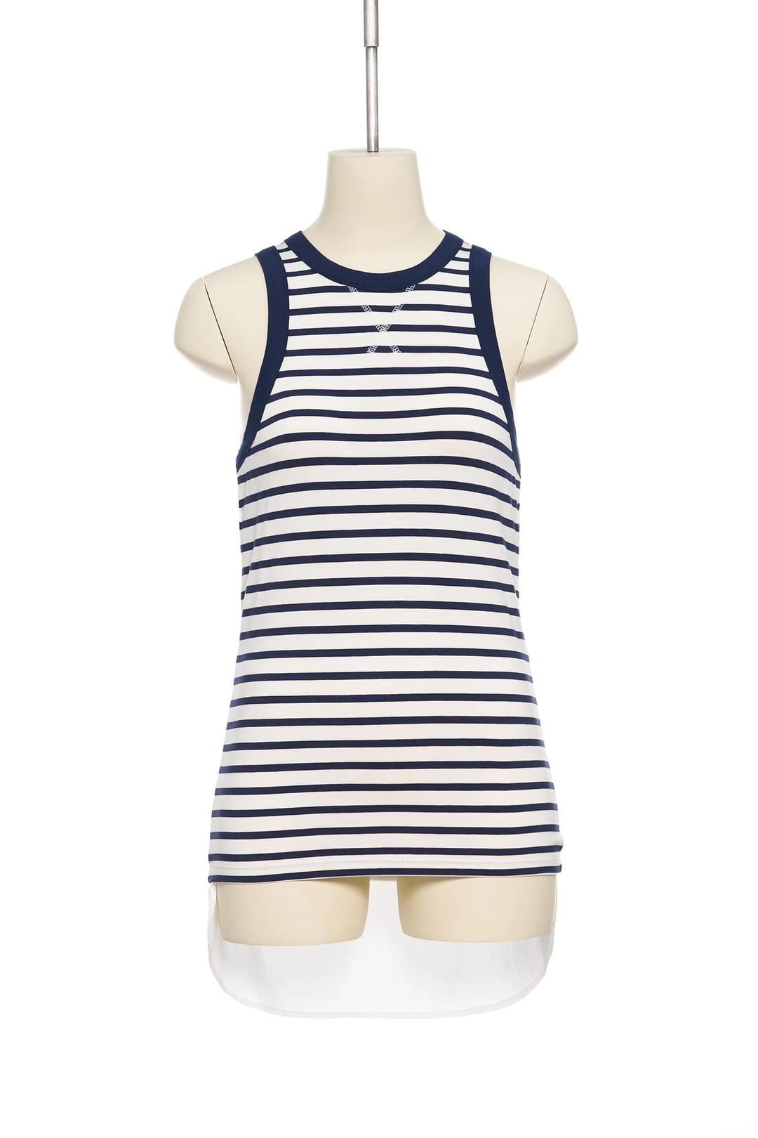 푸쉬버튼 PF25 NAVY SHIRT CONCEALABLE SLEEVELESS TOP 상품 이미지 2