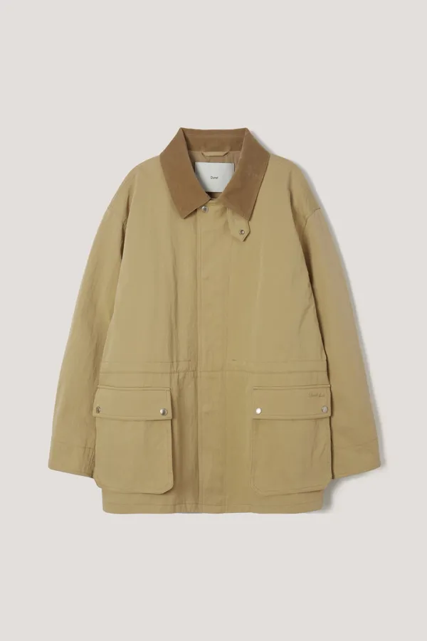 UNISEX COTTON CHORE JACKET BEIGE_UDJA6A101I2