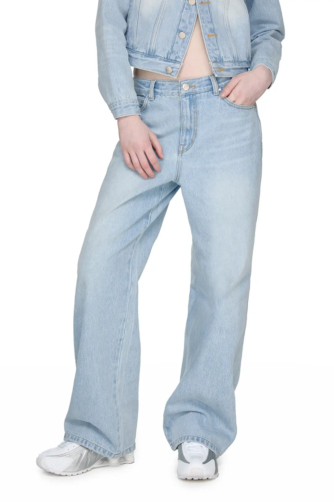 썬번프로젝트 LOW-RISE DENIM PANTS, LIGHT BLUE 상품 이미지 2
