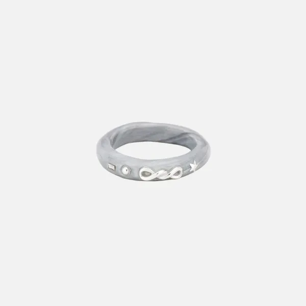 twist rope ring-silver