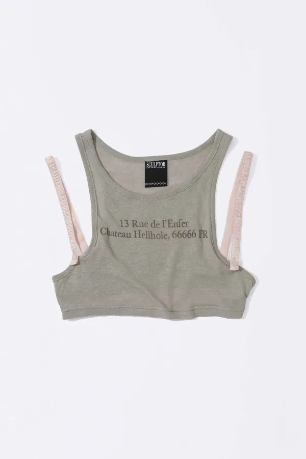 Zip 66666 Underboob Tank Cocoa