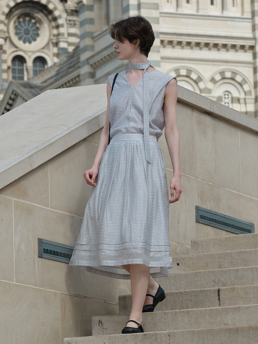 루에브르 Pleated And Shirring Mix Full-Skirt SW5MS229-08 상품 이미지 2