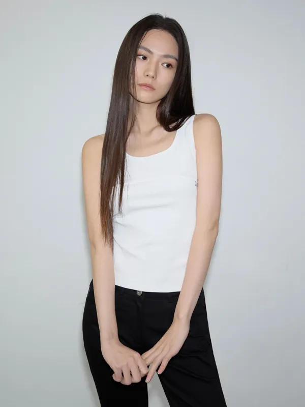 Day Rib Tank Top (white)