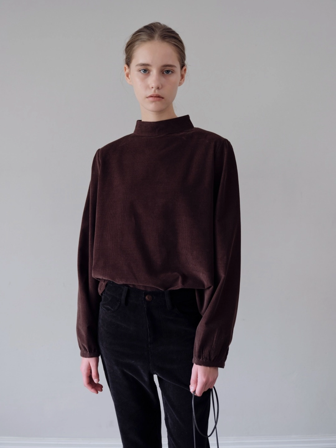 더릴 Kylie Corduroy Blouse_Brown 상품 이미지 1