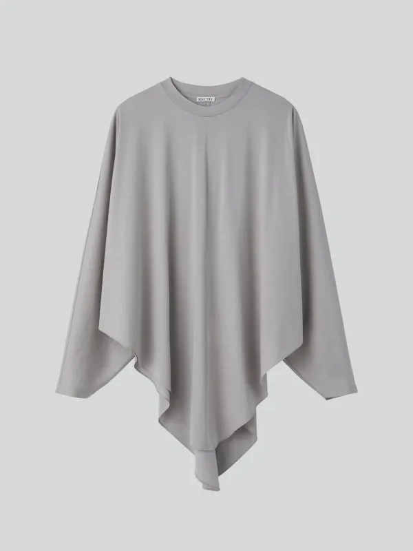 OVERSIZED CAPE TOP (STONE GREY)