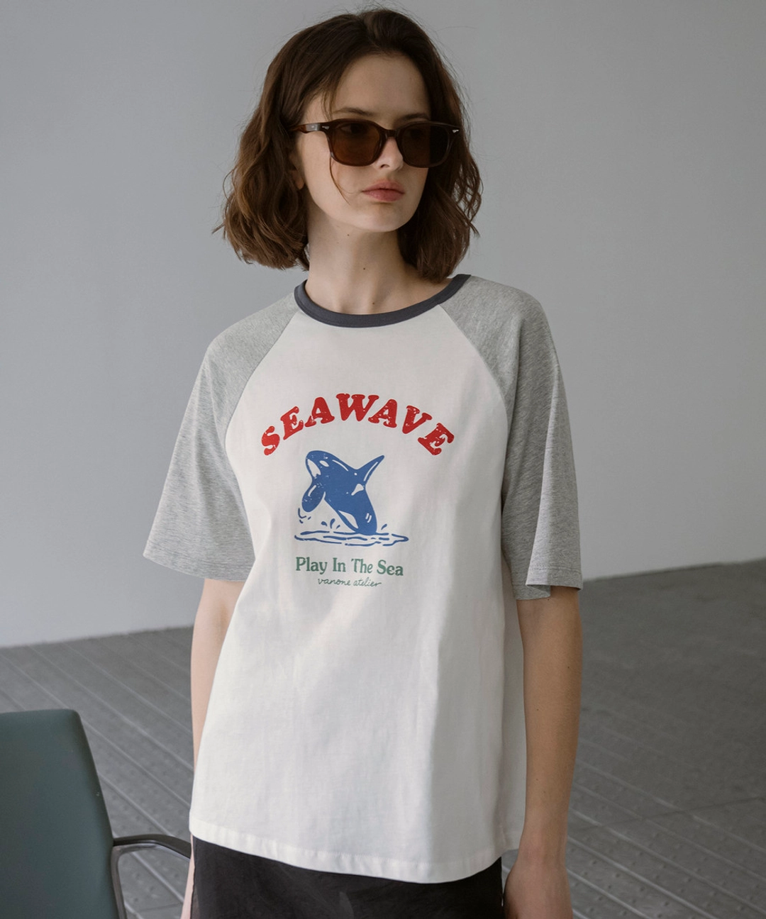 반원 아뜰리에 A3611 Seawave 래글런 티셔츠_White 상품 이미지 2