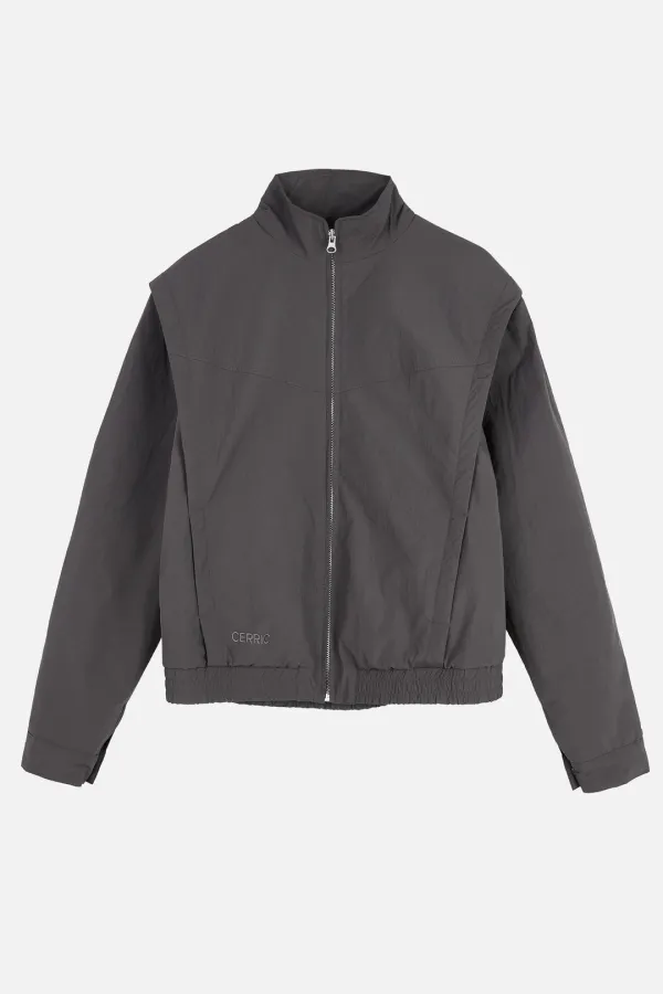 Minimal Zip Up _ Brown