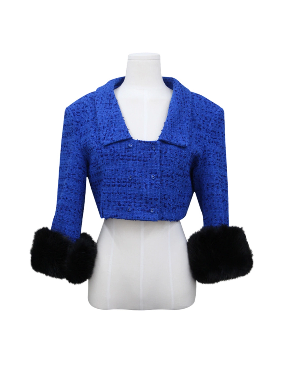 프레클 fur trimming crop jacket 상품 이미지 3