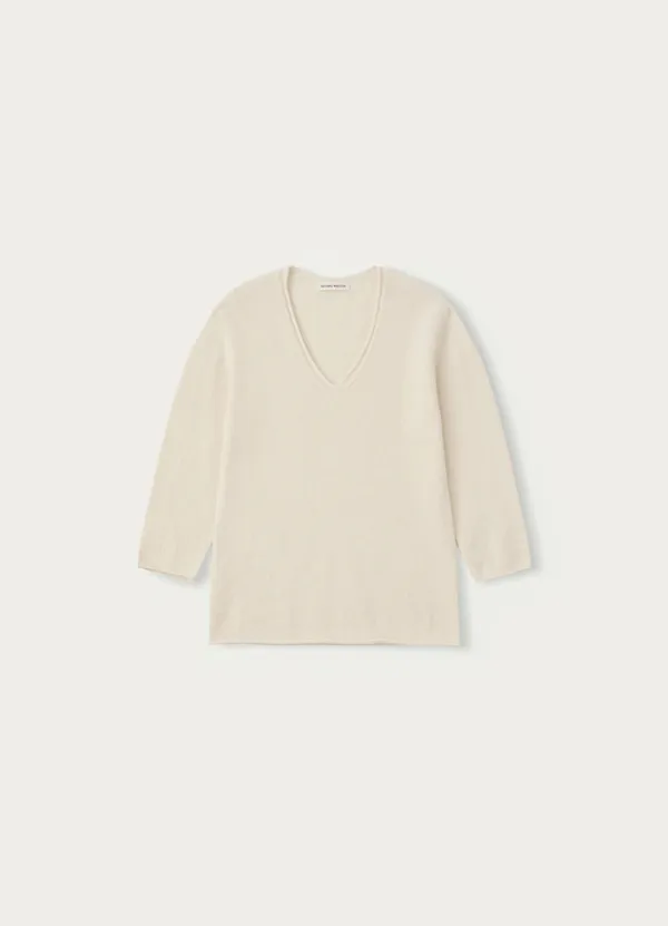 Kate v-neck pullover (Pure Ivory)