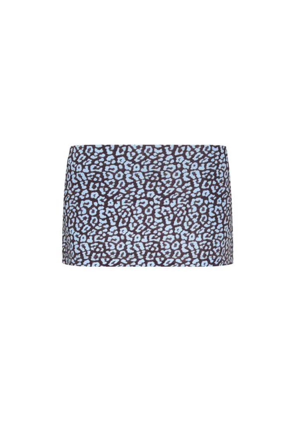 LEOPARD JERSEY SKIRT PANTS (BLUE)