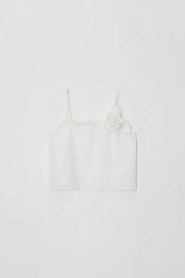 Frilled and Embroidered Blouse (white)