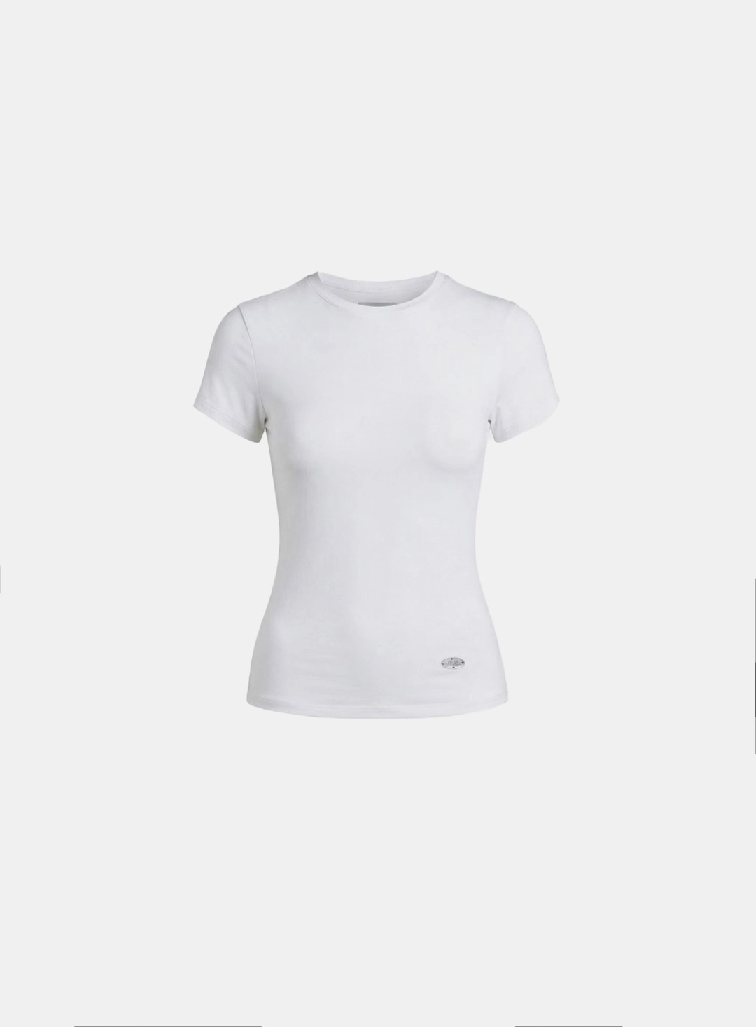배드블러드 [w-tee26-028] Sleek Cotton Short Sleeve T-Shirt - White 상품 이미지 1