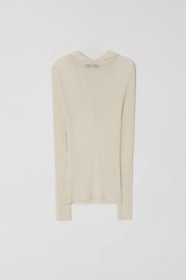 RIBBED HOODIE KNIT