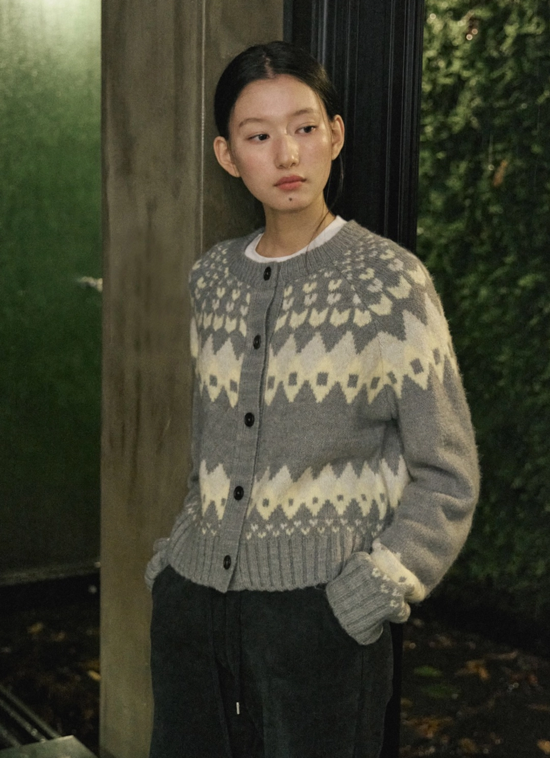 스텝어라운드 Nordic Classic Wool Cardigan_GREY 상품 이미지 2