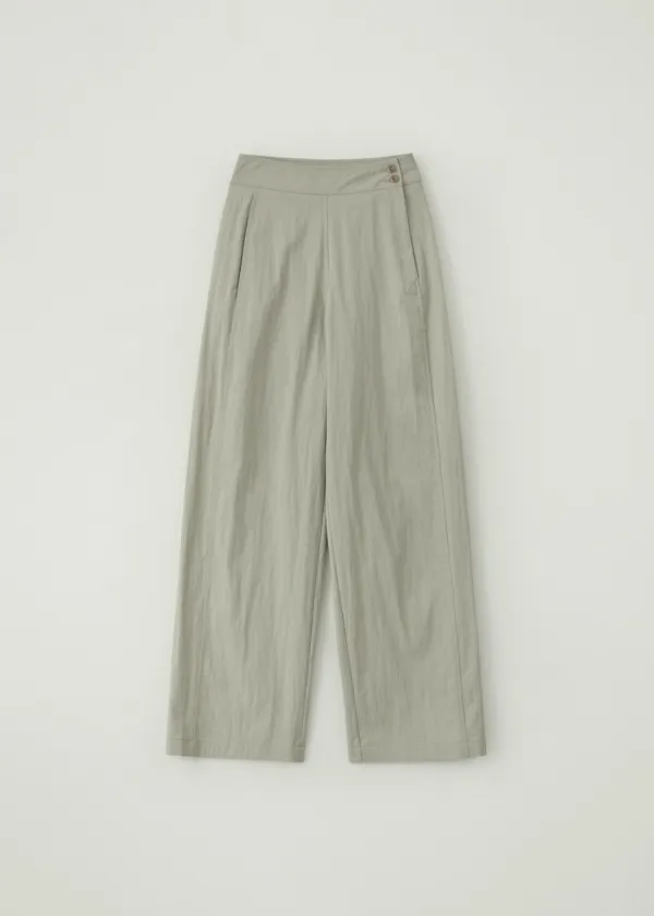 [12nd-reorder] [기장선택] Doublin side button pants (muted sage)
