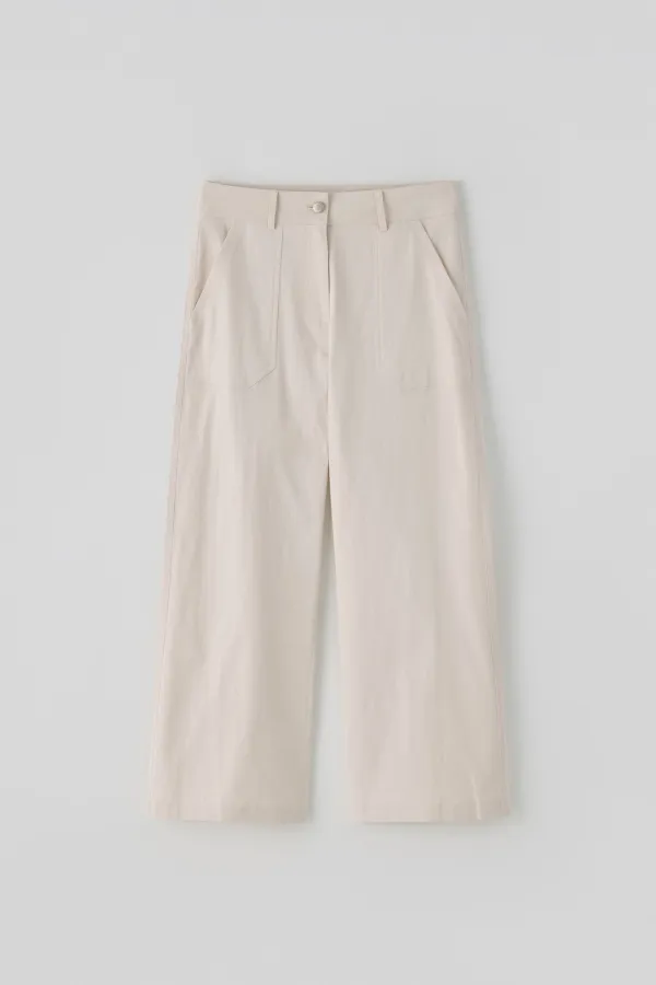 (1st re-stock) T/T Straight pocket pants (cream)