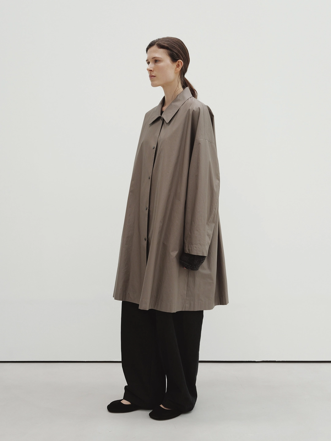 모이아 A-line wind coat (deep taupe) 상품 이미지 3