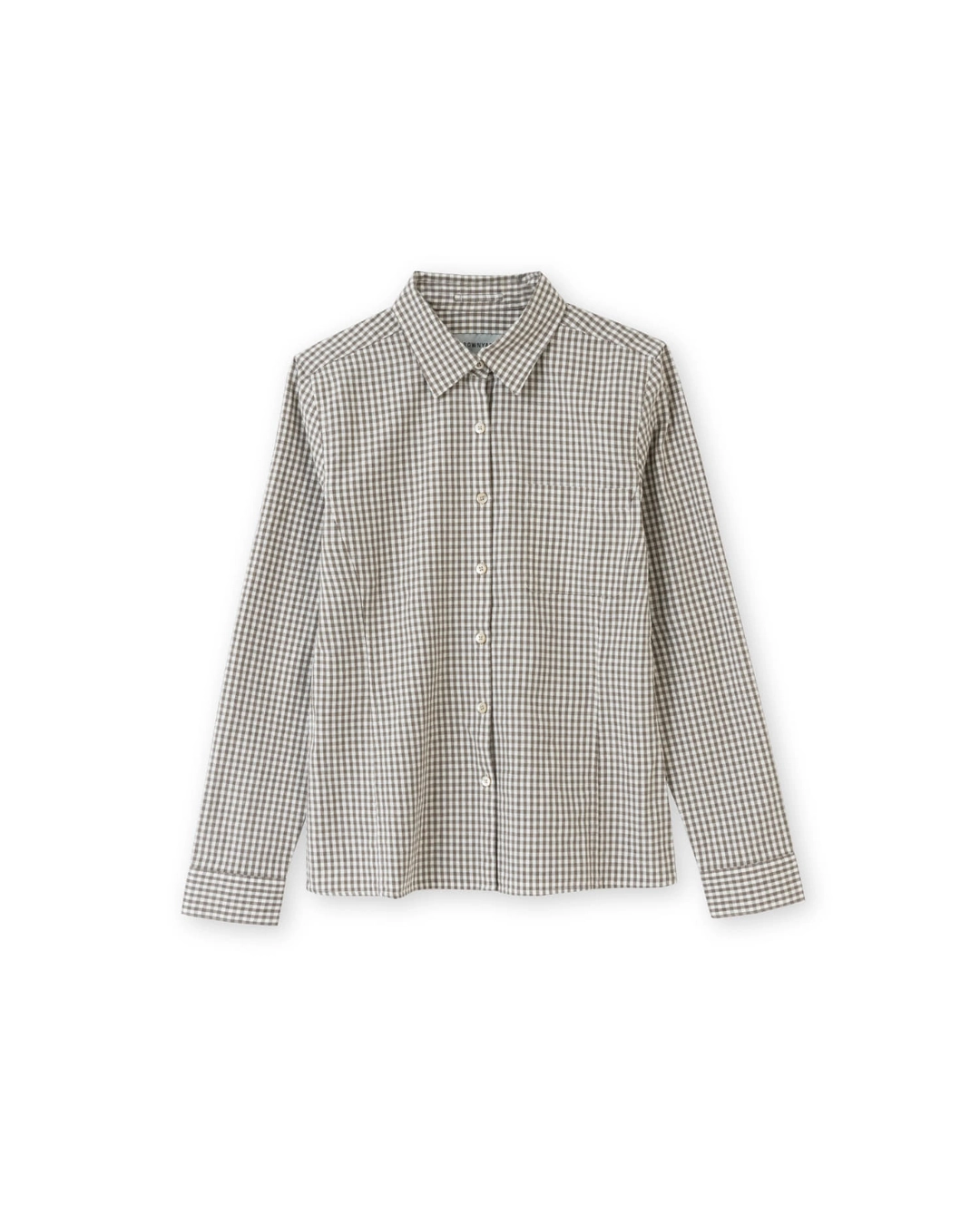 브라운야드 W Slim Check Shirt, Brown Check 상품 이미지 3