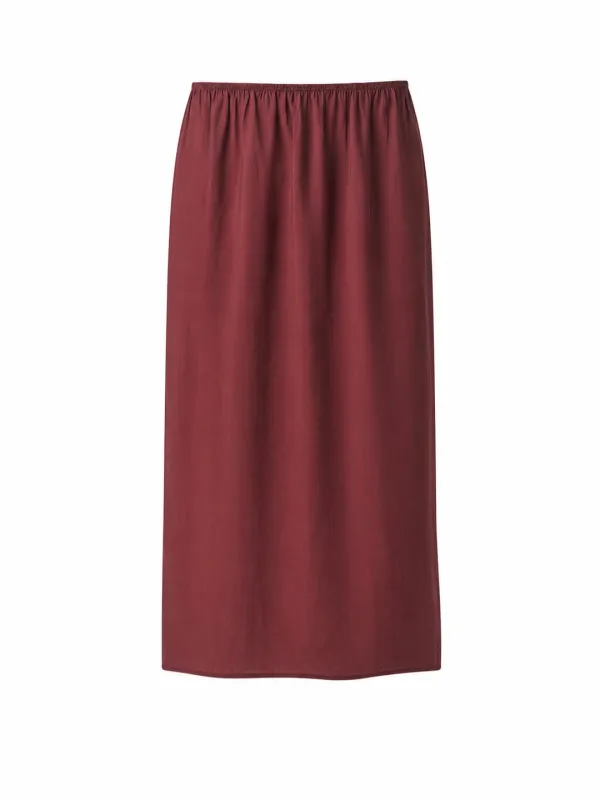 SUNLIT SLIT SKIRT (RED)