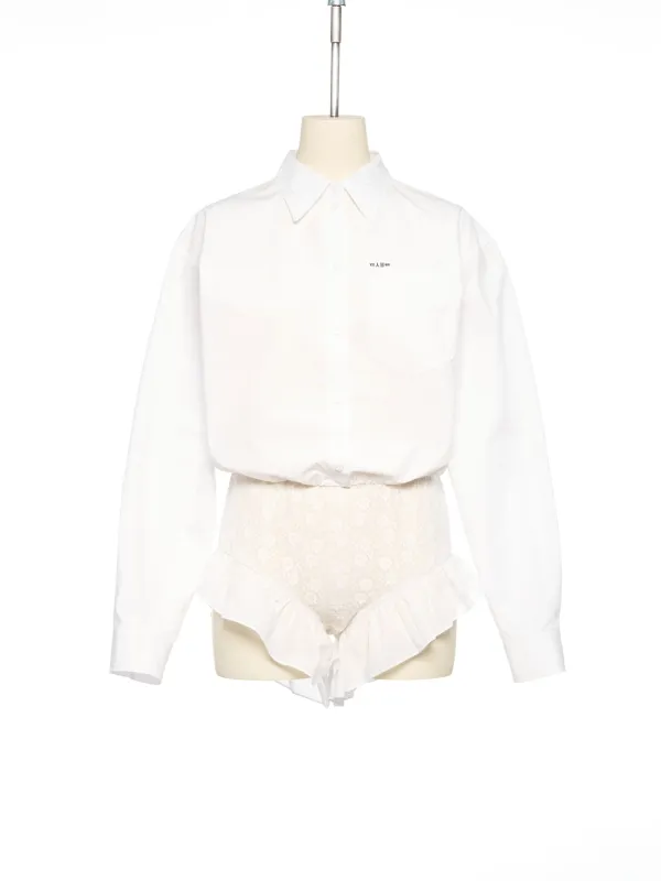 PF25 WHITE RUFFLE PANTY SHIRT