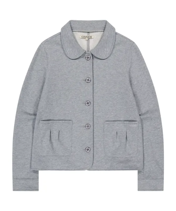 COZY SWEAT JACKET MELANGE GREY