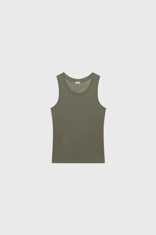 Scoop Slim Sleeveless (Khaki Beige / Navy / Brown)