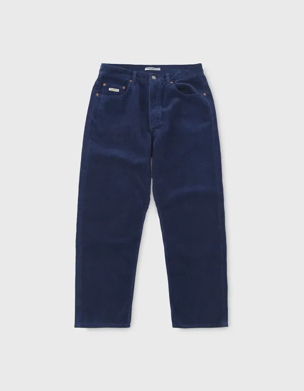 CREST WASHED CORDUROY PANTS (W) / Blue