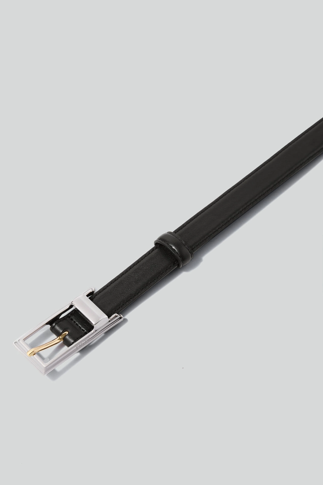 렉토 CONTRAST SIGNATURE SQUARE BUCKLE BELT (BLACK) 상품 이미지 3