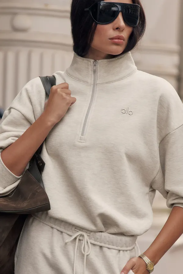 Accolade 1/4 Zip Pullover - Oatmeal Heather