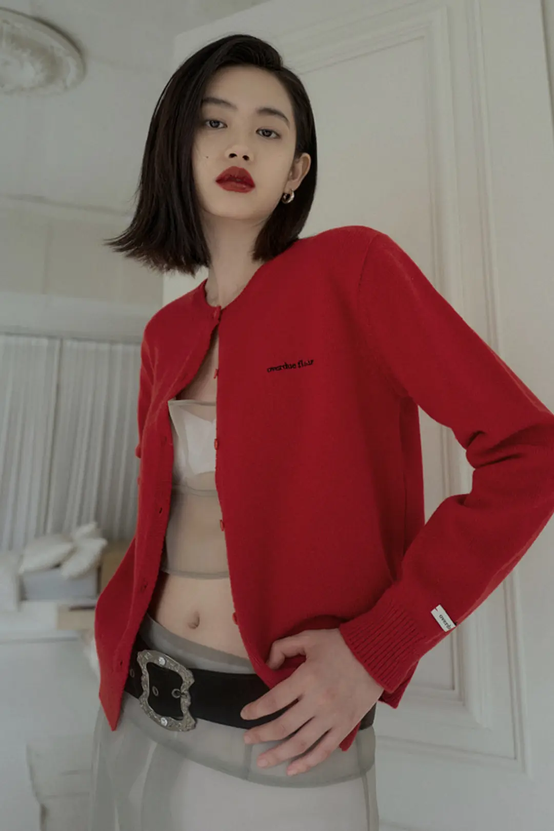 오버듀플레어 OVERDUE WOOL CARDIGAN_RED 상품 이미지 2