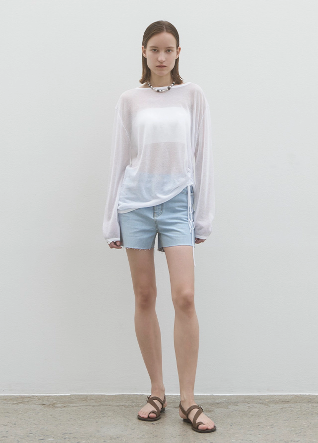 아뜰리에 나인 (PT-5594)OUY DENIM SHORTS PANTS 상품 이미지 3