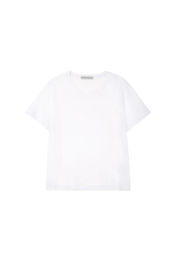 Basic Half Sleeve T, White