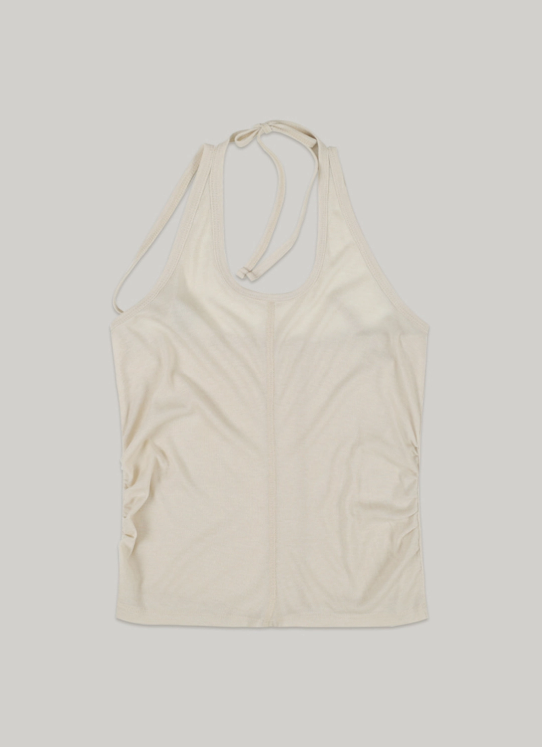 아워코모스 comos 1403 layered halter-neck T-shirt (light beige) 상품 이미지 3
