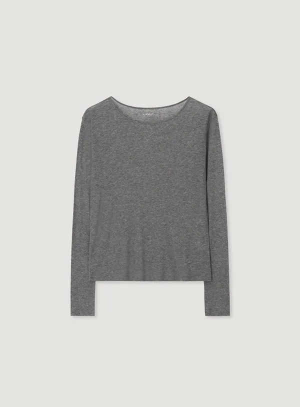 PAPER TEE_MELANGE GREY
