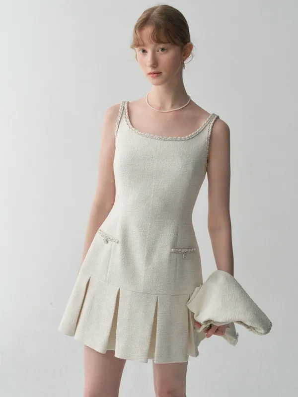 Trimming Tweed Bustier Dress-Mini(3Color)